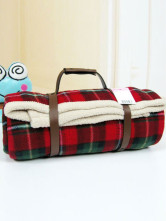 Couverture de voyage Pattern Polyester Plaid en rouge