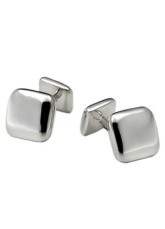 Flaches Quadrat-geformte Silber Cuff Link