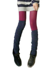 Navy Blue Thicken Cotton Spandex Zettai Ryouiki Loose Socks