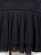 Ensemble de jupe noire du Sexy col deux pièces Womens Spandex