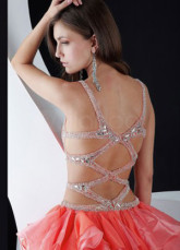 Rouge Tulle Sweetheart Long détonner Back court devant robe de Cocktail