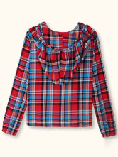 Désinvolte Plaid Pattern Bandage Hoodied coton Womens chemise rouge