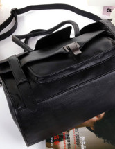 Cool Satchel Bag des femmes PU cuir boucle décoration