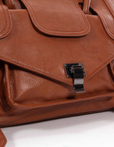 Cool Satchel Bag des femmes PU cuir boucle décoration