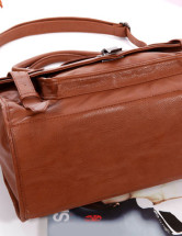Cool Satchel Bag des femmes PU cuir boucle décoration