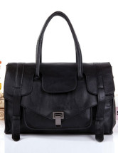Cool Satchel Bag des femmes PU cuir boucle décoration