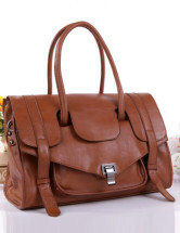 Cool Satchel Bag des femmes PU cuir boucle décoration
