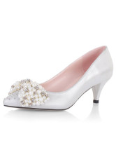 Graceful Rhinestone Bow Pointed Toe Women's Prom Shoes