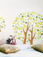 Stars And Moons Tree 150*120cm PVC Wall Sticker