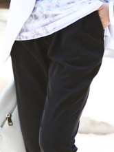 Pantalon de droit noir Modern pour les femmes