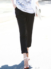Pantalon de droit noir Modern pour les femmes