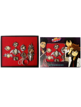 Katekyo Hitman Reborn Golden Alloy Anime Ring Set With Box