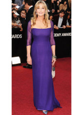Lavender Chiffon A-line Square Neck Bo Derek Oscar Dress