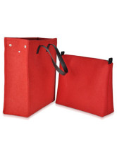 Red Detachable Eco-Friendly Felt Tote Bag