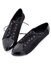 Moderne PU cuir a souligné Toe Lace Up Chaussures Oxford de femmes