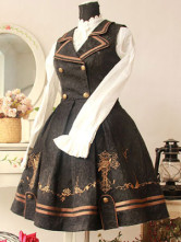 Robe lolita classique sans manches avec impression