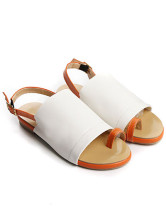 Casual Color Block Buckle Thone Pattern PU Beach Sandals