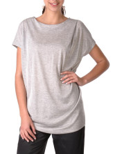 Gris rayonne Nylon manches courtes lâche patron maternité T-shirt