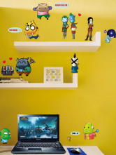 Super MT Cartoon Zeichen abnehmbare Wand Dekor Aufkleber