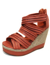 Zip Pleated Wedge Heel PU Womens Espadrilles
