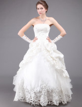 Robe de mariée ivoire en tulle bustier
