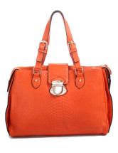 Snake Print Leather Zip Womens Shoulder Bag