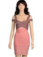 Pink Sweetheart Rayon Womens Party Dress