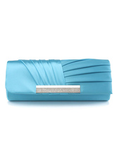 Blue Wedding Handbag Glitter Ruched Handbag