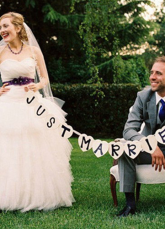 Hochzeitsdeko - Papierschriftzug "Just Married"