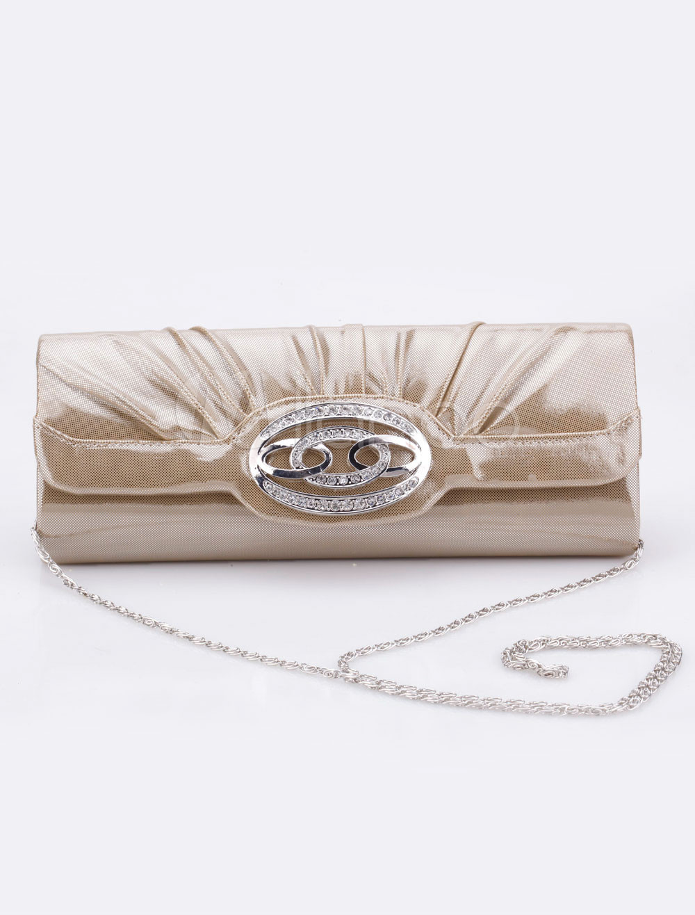 27*10cm Metal Color PU Bridal Purse