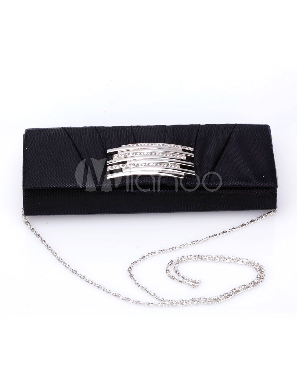 26.1 Noir élégant * 11 cm Satin Womens Special Occasion sac
