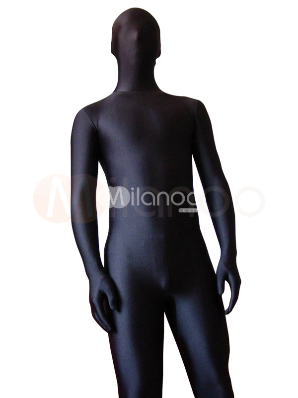 Black Lycra Spandex Unisex Zentai Suit