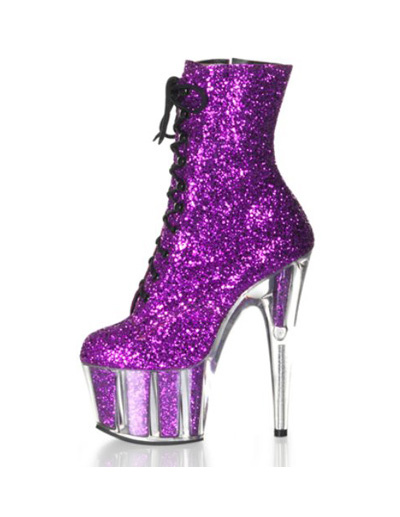 High Heels Shoes   on Sexy Platform Purple High Heel Boots   Milanoo Com