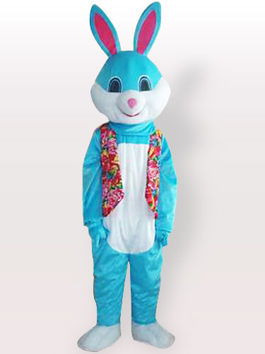 Blue Easter Bunny Rabbit Adult Mascot Costume