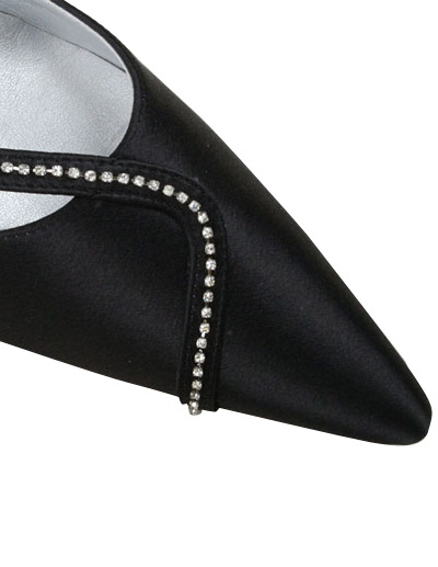 Black Satin Wedding Shoes on Black Rhinestone Shoes Wedding    Discount Shoes