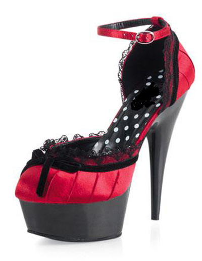 Platform High Heel Pumps on High Heel Red Lace Sexy Platform Pumps   Milanoo Com