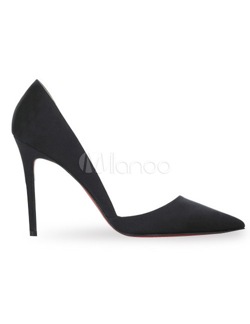 3 9/10'' High Heel Black Pointed Fashion Special Occasion Pumps
