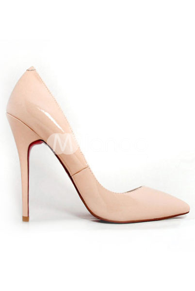 4 7/10'' High Heel Incarnadine Cowhide Patent Sexy Pumps