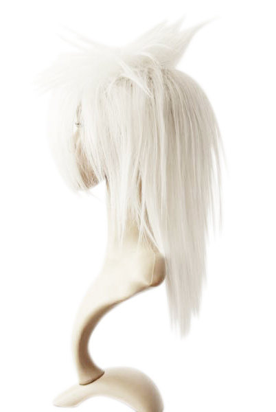 Women's White Short Straight Cosplay Wig