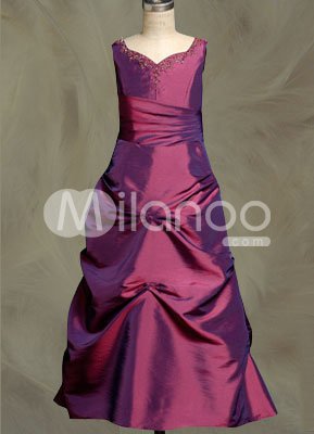 Sweetheart Satin Ball Gown Flower Girl Dress