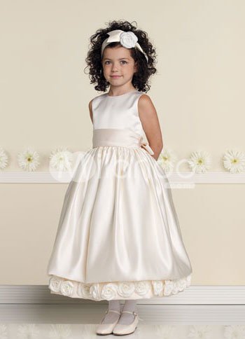 White-Sleeveless-Sash-Satin-Flower-Girl-Dress-14813-1