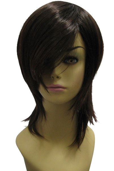 Women's 50cm Black Brown Cosplay Wig