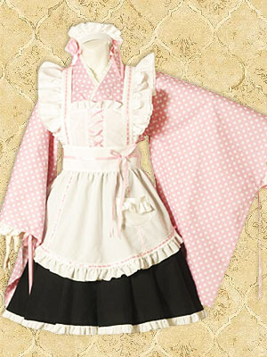 Cotton Pink White Polka Dot Wa Cosplay Lolita Dress