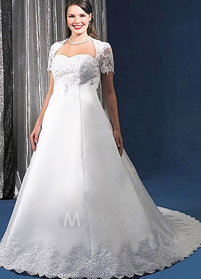 Size Travel Clothes on White Halter Beading Plus Size Satin Wedding Dress 03920016897