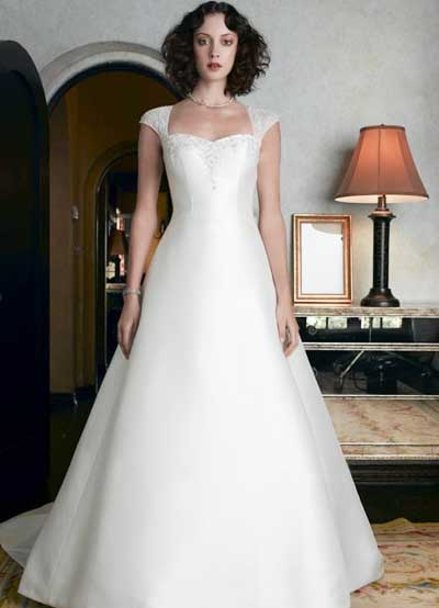 Wedding Dress  on Sweetheart Applique Floor Length Satin Wedding Dress   Milanoo Com