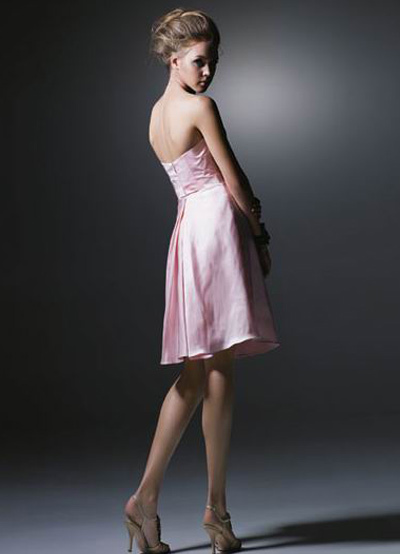 Cute Short Dresses on Cute Short Strapless Taffeta Evening Homecoming Dress Milanoo Com