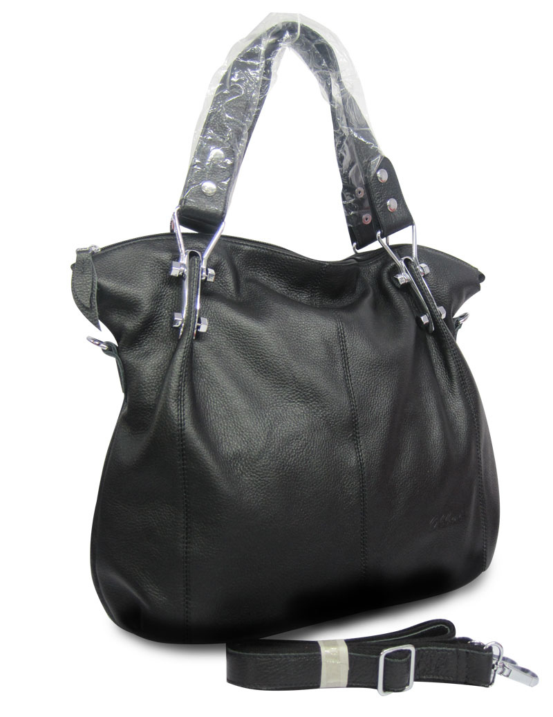 Black Cowhide Tote 45*12*38cm Handbag