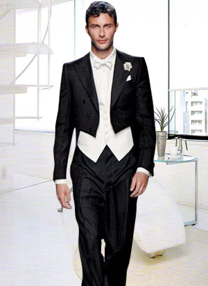 Formal White And Black Worsted Men 39s Wedding Suit