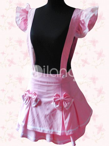Sweet Pink Short Sleeves Cotton Lolita Dress