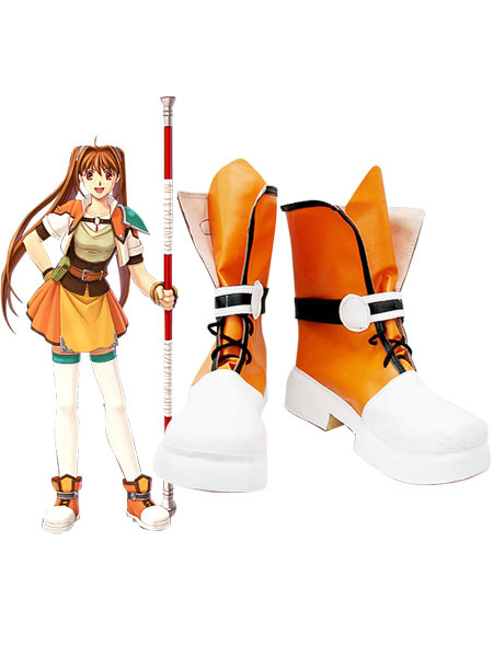 The Legend of Heroes VI Sora No Kiseki Estelle Bright Imitated Leather Foam Cosplay Shoes The Legend of Heroes VI Sora No Kiseki Estelle Bright Imitated Leather Foam Cosplay Shoes